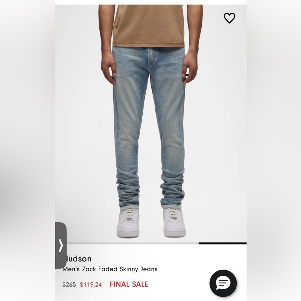 Hudson Jeans Men's Zack Faded Skinny Jeans